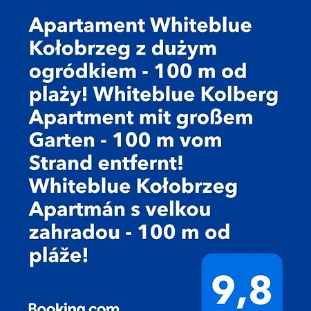 Whiteblue Z Dużym Ogródkiem - 100 M Od Plaży! Whiteblue Mit Großem Garten - 100 M Vom Entfernt! Whiteblue S Velkou Zahradou - 100 M Od Pláže! Appartamento Kołobrzeg