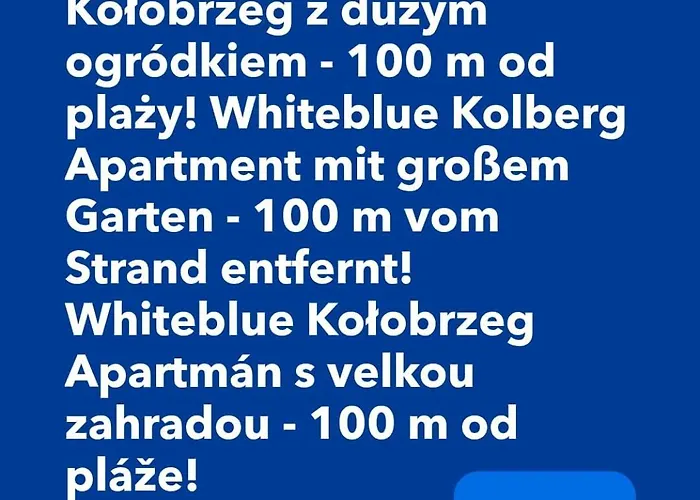 Whiteblue Z Duzym Ogrodkiem - 100 M Od Plazy! Whiteblue Mit Grossem Garten - 100 M Vom Entfernt! Whiteblue S Velkou Zahradou - 100 M Od Plaze! Lägenhet Kołobrzeg